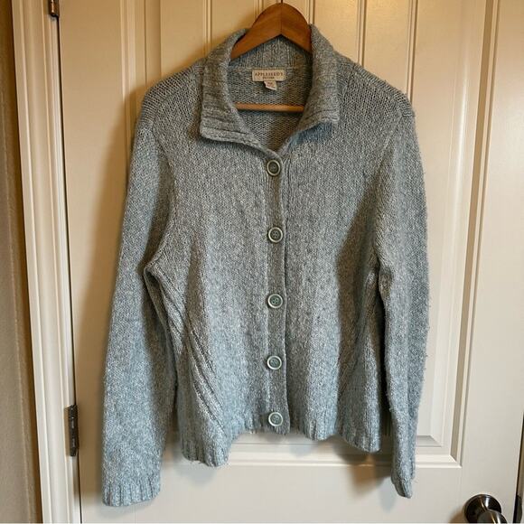 Appleseeds women’s cardigan petite‎ medium blue - Picture 2 of 7